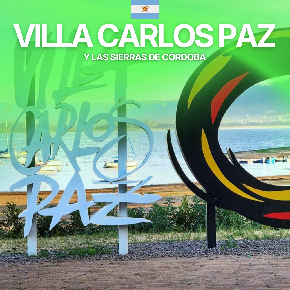 ¡Viaja a Villa Carlos Paz desde San José del 13 al 20 de setiembre! Incluye bus semi-cama, 5 noches en Hotel Santa Cecilia 1 con media pensión, excursiones a La Cumbrecita, Villa Gral. Belgrano, Valle de Punilla y Córdoba Capital, más seguro de asistencia. ¡Reserva en Cuatro Hojas Viajes!